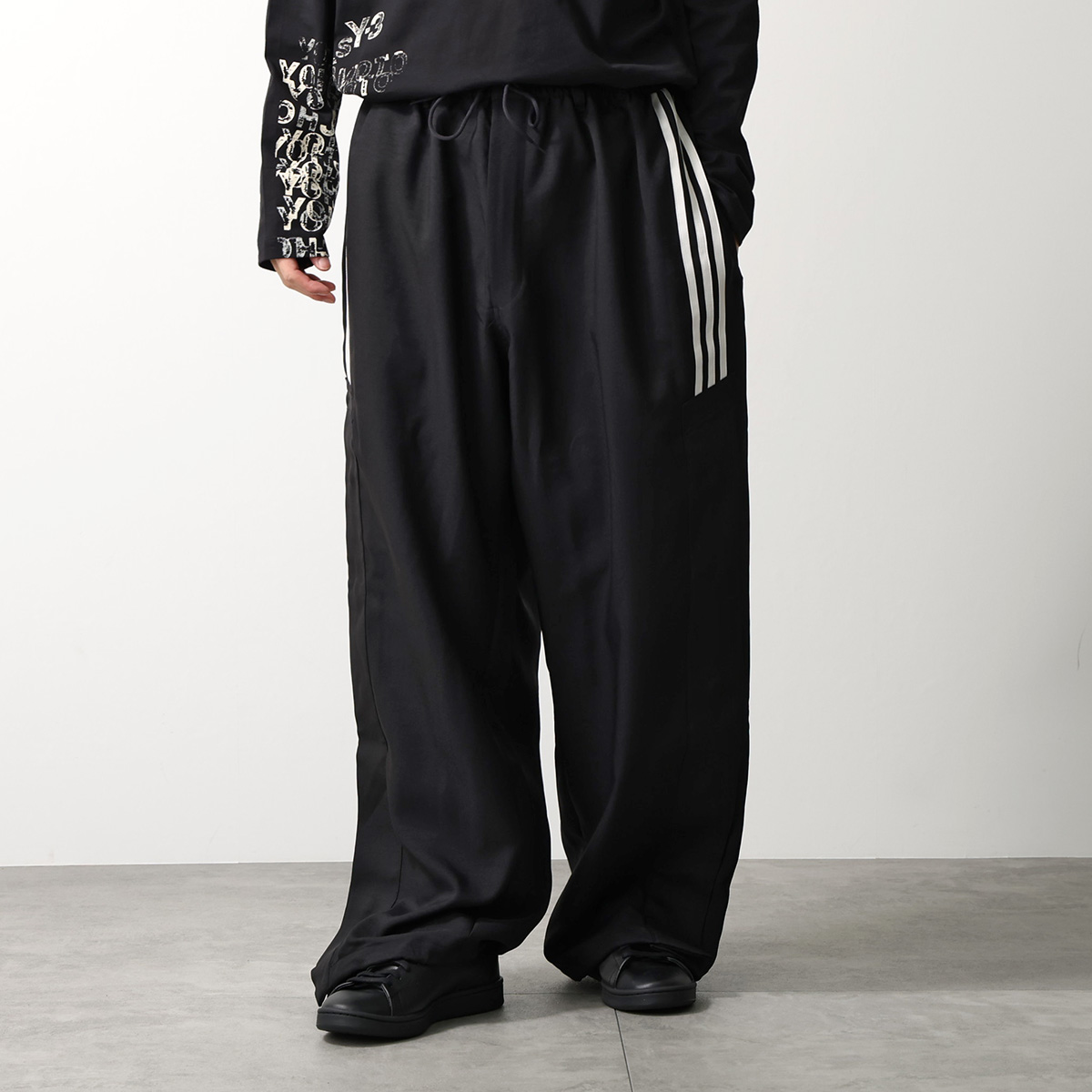 Y-3 ワイスリー ワイドパンツ SU BBALL PANTS スポーツ ユニフォーム バスケットボール KH3046 メンズ ワイド スリーストライプス ロゴ BLACKの画像