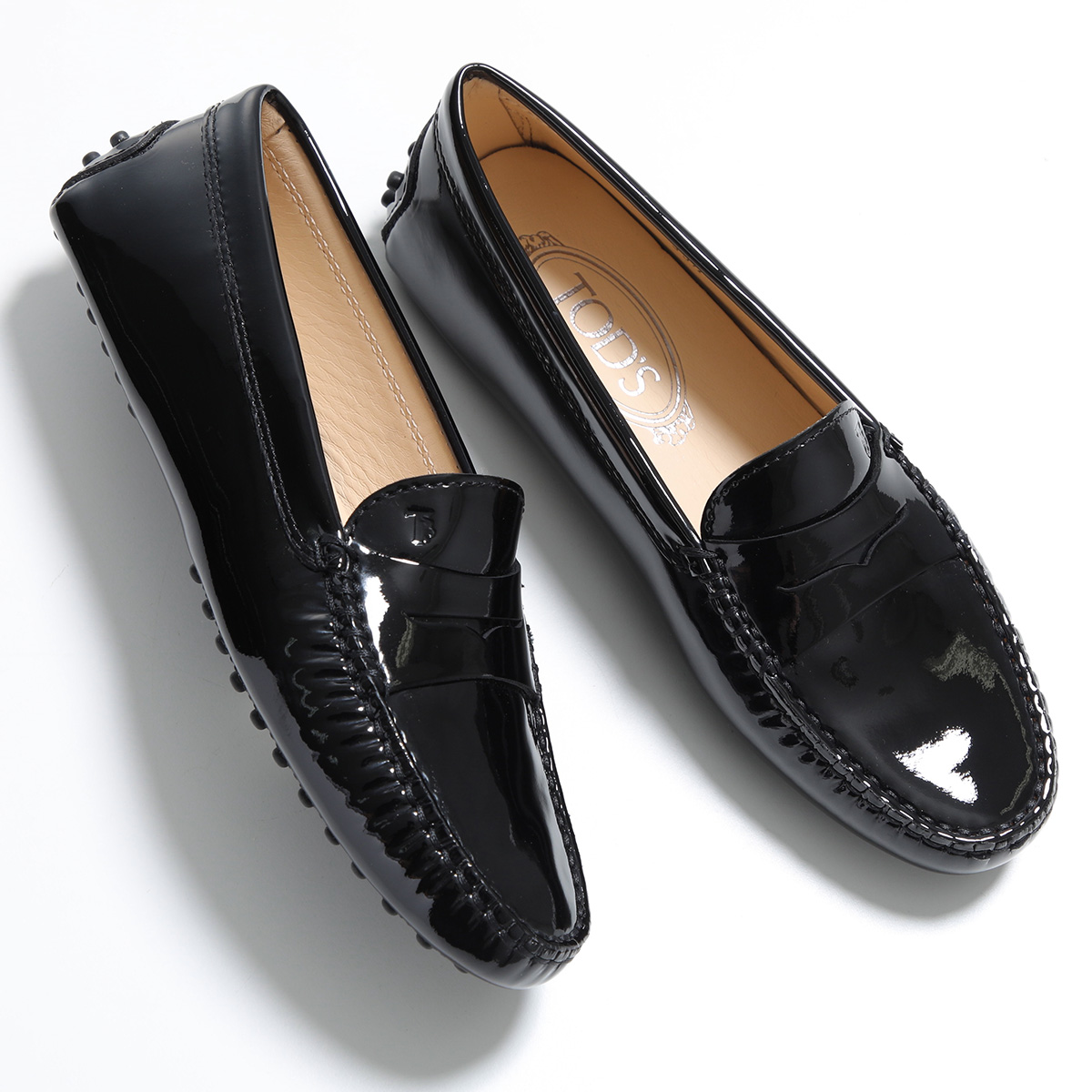 トッズ TOD'S 未使用 ドライビングシューズ ゴンミーニ ブラック レザー TOD'S（トッズ） 【35.5】TODS ローファー GOMMINI MOCASSINO