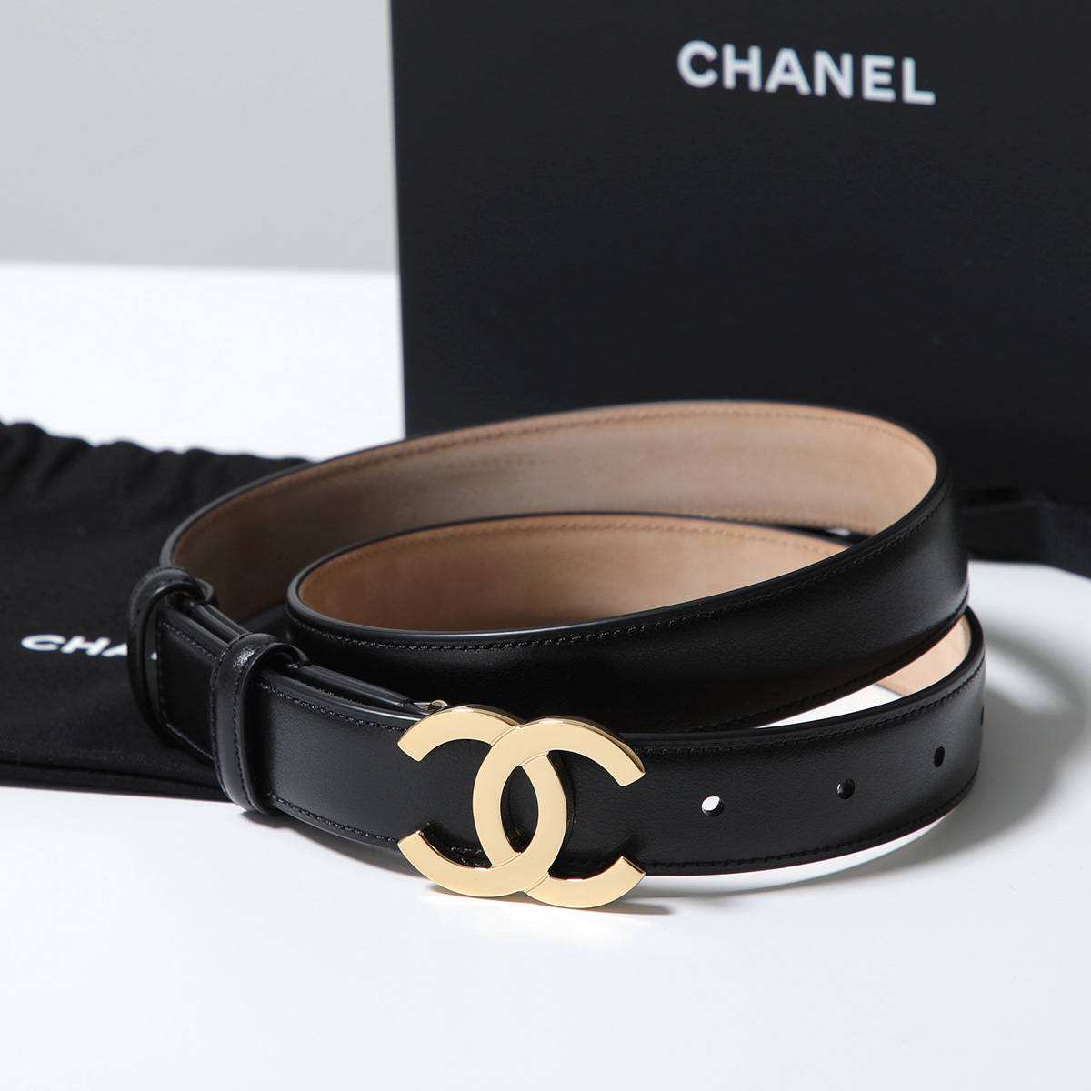 ✨美品✨ お値下げ CHANEL ベルト ココマーク 黒 キルティング レザー CHANEL(シャネル) ココマークレザーベルト ブラック サイズ 65/26