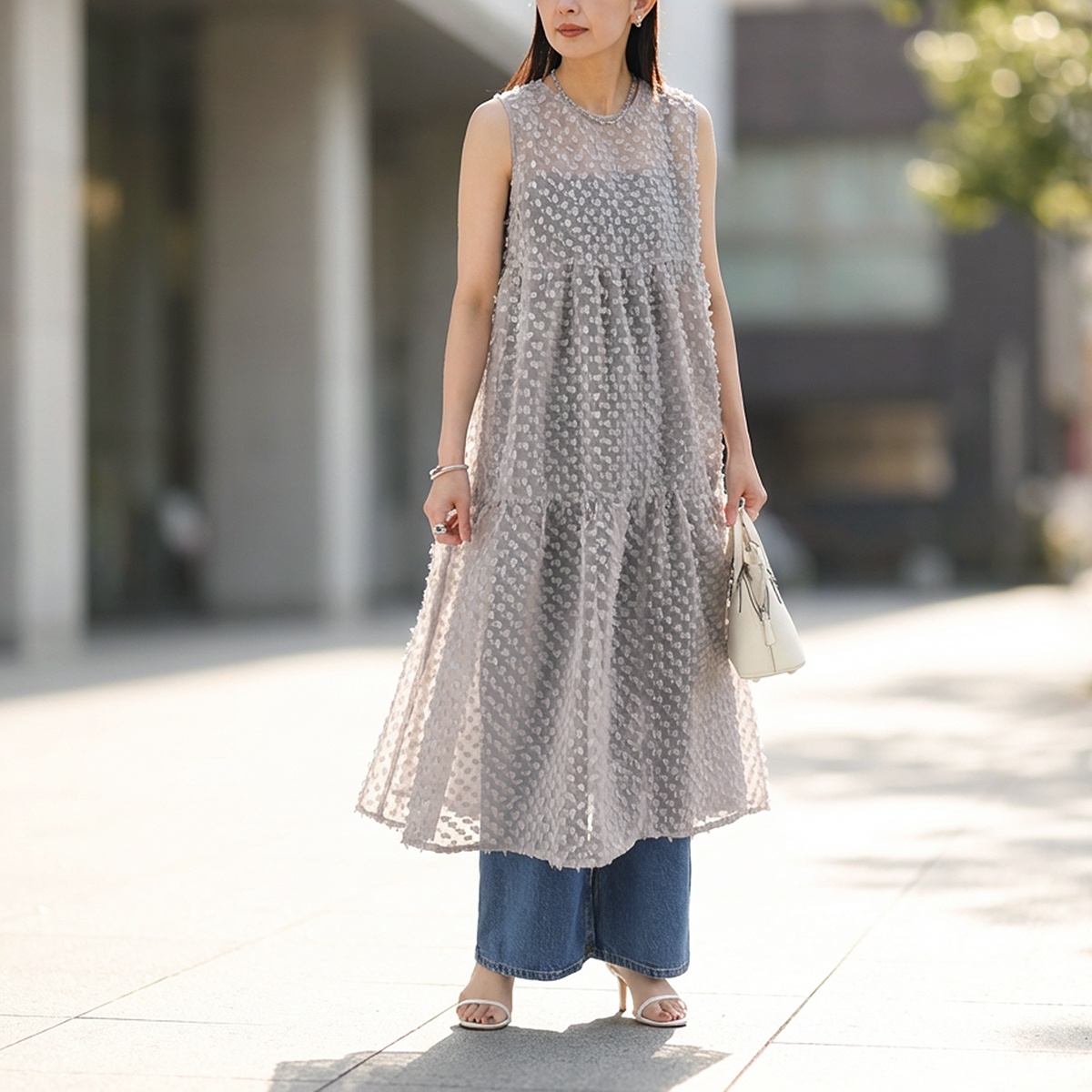 Torrazzo Donna（トラッゾドンナ） ワンピース 2-Way Dot Sheer Dress