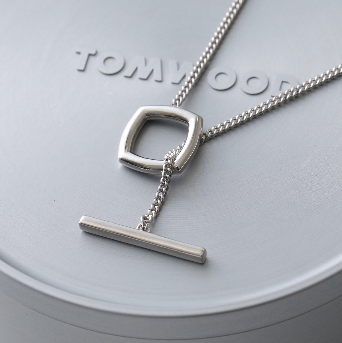 シルバー 型ペンダント ネックレス　トムウッド　Tom Wood TOM WOOD（トムウッド） ネックレス Frame Pendant フレーム 20.5
