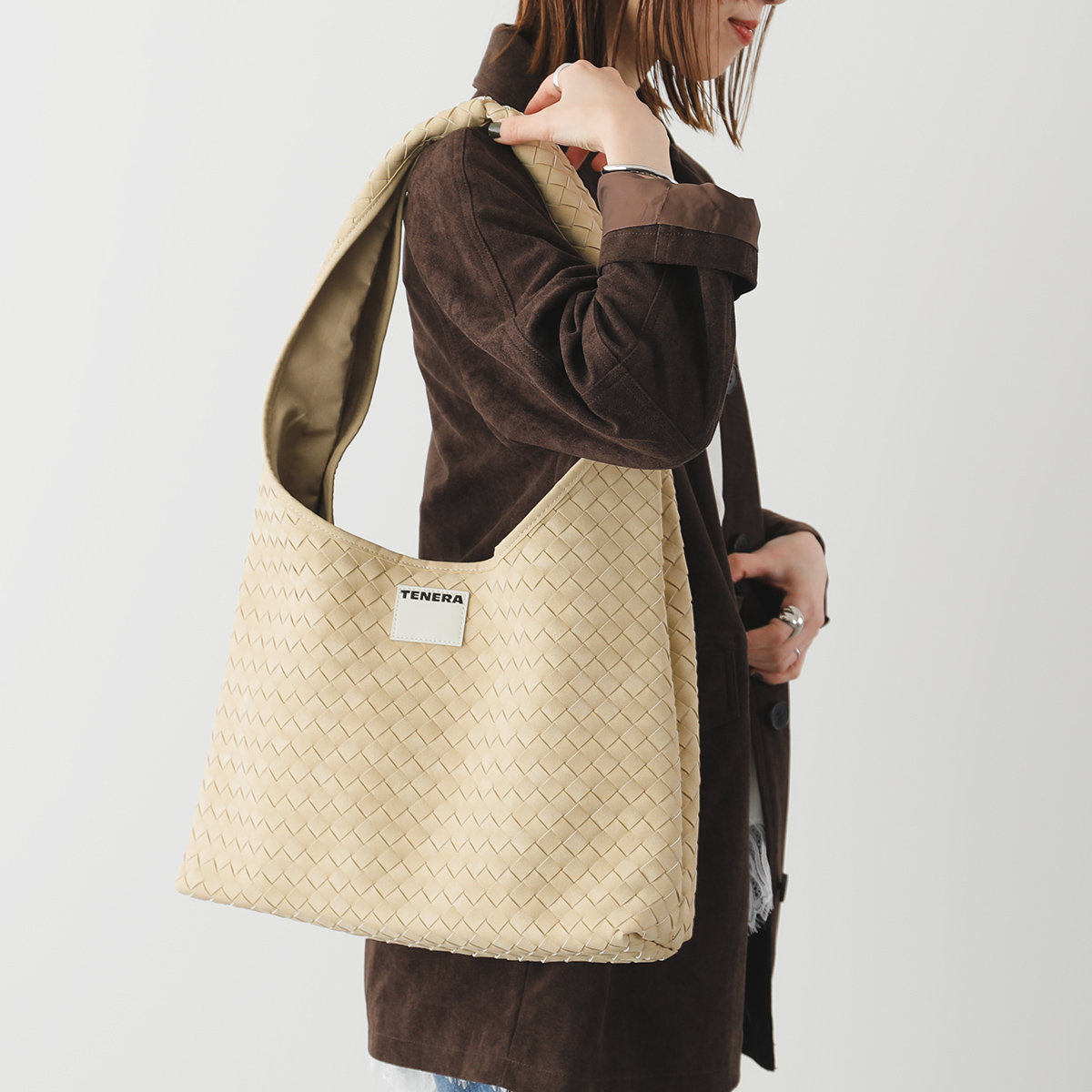 TENERA テネラ トートバッグ Handwoven Suede Large Hobo ハンド