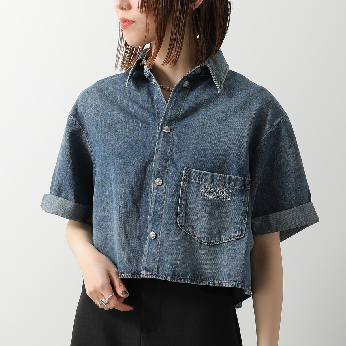 ス*C様 【オークション】MM6 トップス　デニム MM6 - 【定価11万】MM6 Margiela ワイドレッグ ジーンズ デニム 27の