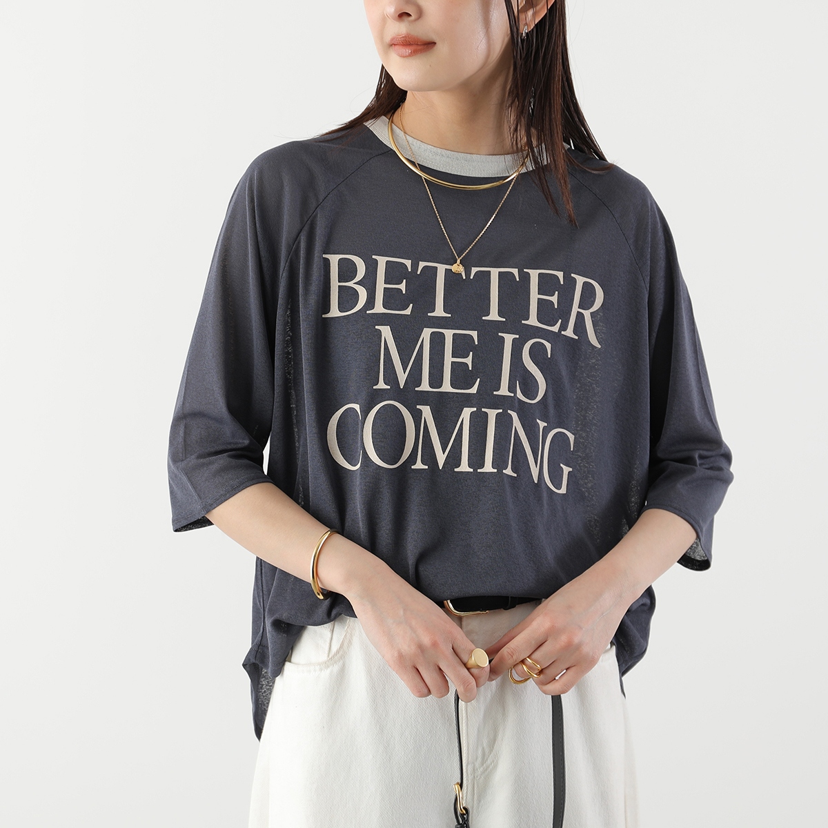 CHIGNON（シニヨン） Tシャツ 8462-405KK レディース シアー ロゴ