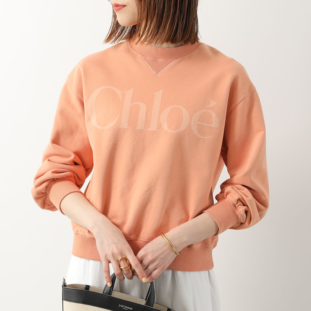Chloe クロエ ラグランスウェット サイズ:XS ロゴ CHC23SJH1019049NXS   ブルー レディース / 243001001075 Chloe（クロエ） Chloe Kids キッズ トレーナー C20843 レディース