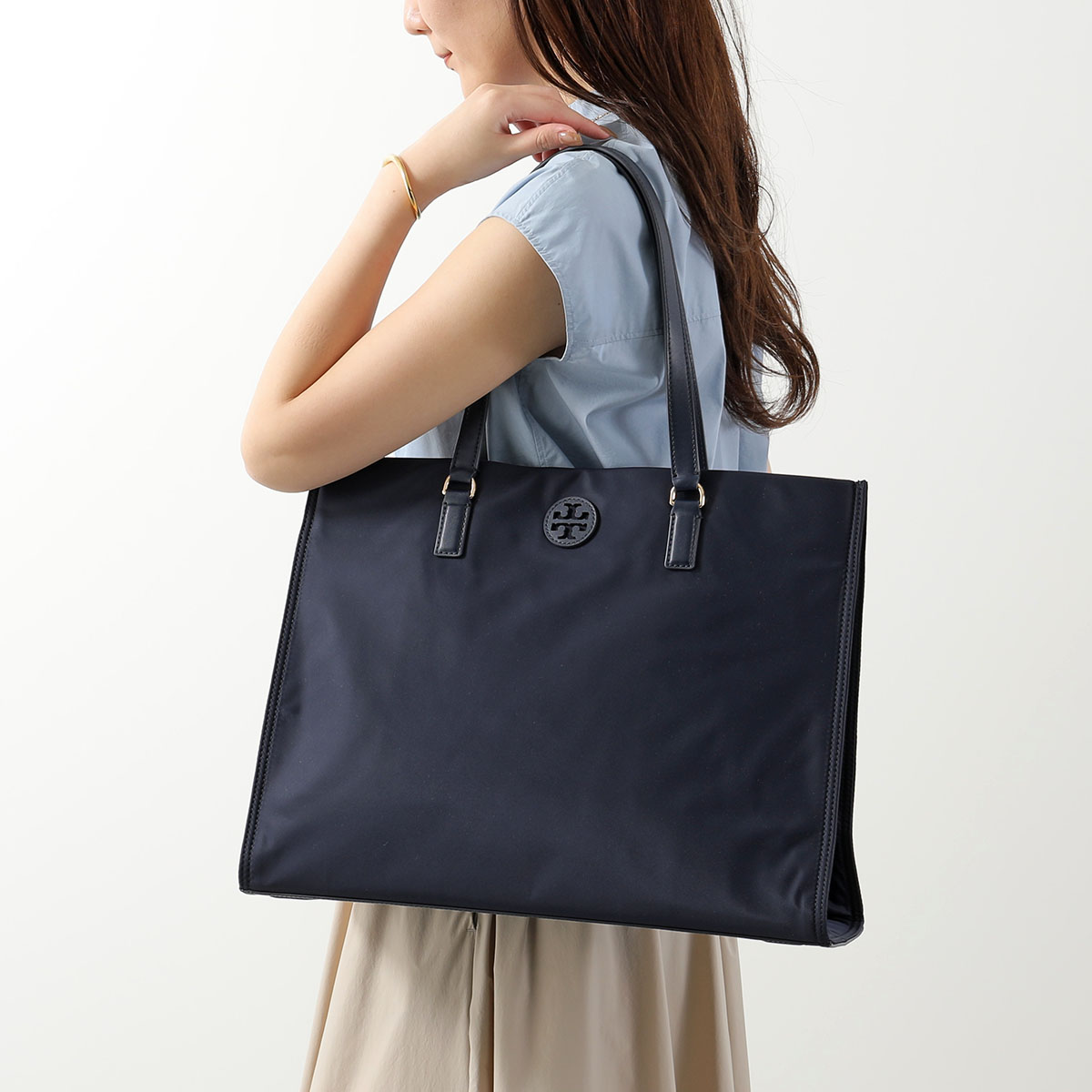 【極美品】トリーバーチ　トートバッグ 通勤用　ビジネスバッグ トリーバーチ TORY BURCH バッグ （ネイビー） -waja bazar - 海外