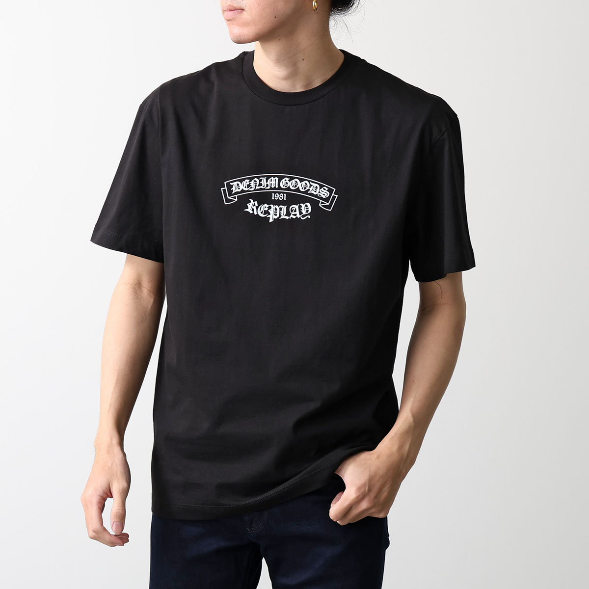 REPLAY（リプレイ） Tシャツ M3332 2660 メンズ カットソー ロゴT 半袖