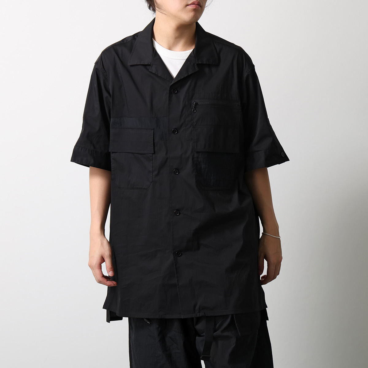 Y-3 ワイスリー シャツ UT SHORT SLEEVE SHIRT ユーティリティー ショート スリーブ シャツ KH0417 メンズ 半袖 ロゴ BLACKの画像