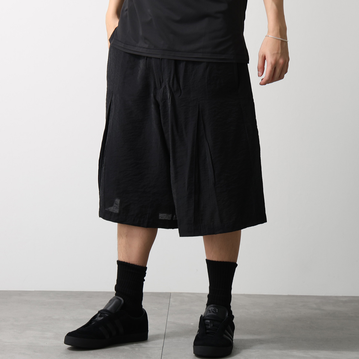Y-3 ワイスリー ハーフパンツ CRINKLE PLEATED SHORTS クリンクル