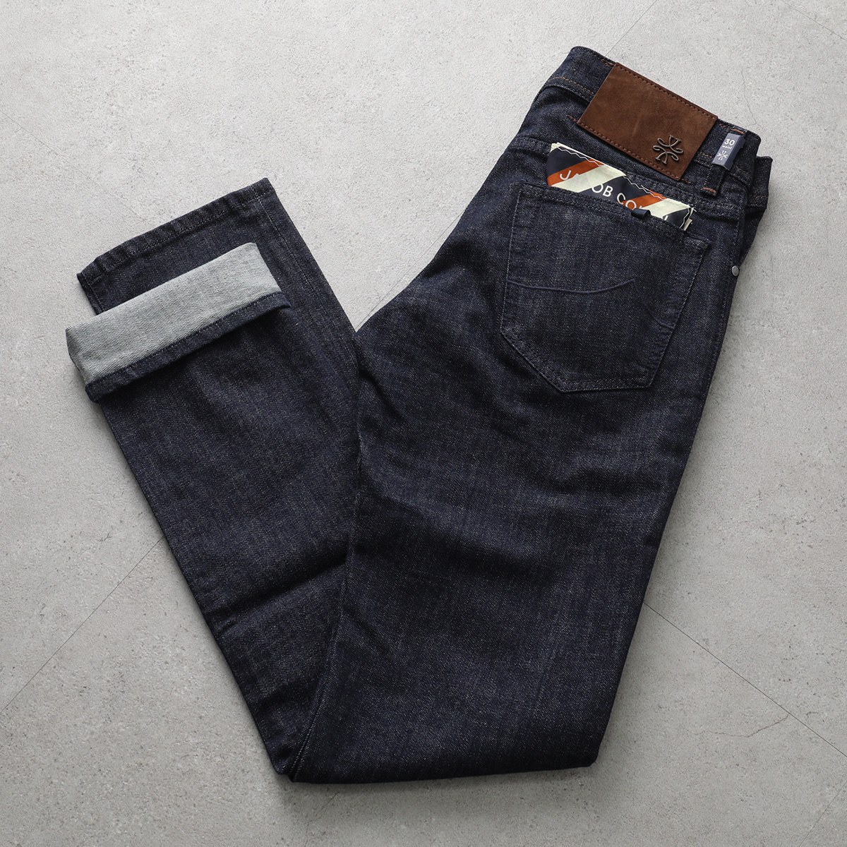JACOB COHEN ヤコブ コーエン ジーンズ NICK ニック JUM_QE006 S3736 メンズ デニムパンツ スリムフィット ストレッチ スカーフ付 100Dの画像