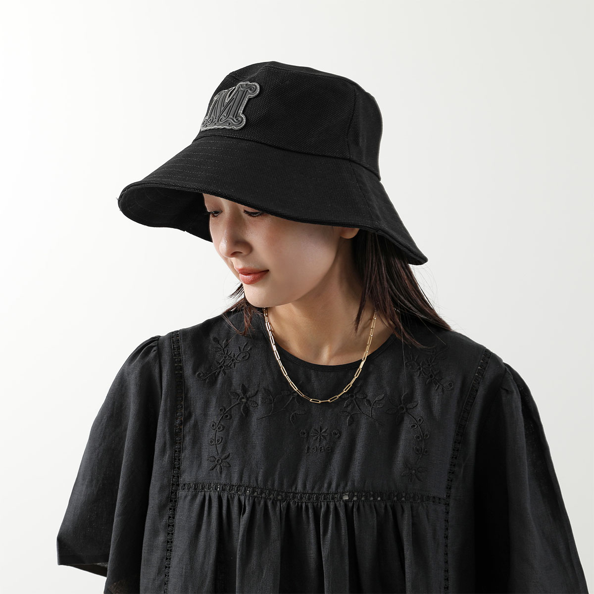 【フラハワイ】Max Mara バケットハット サイズ57 Max Mara（マックスマーラ） バケットハット 帽子 BACINO ビスコース