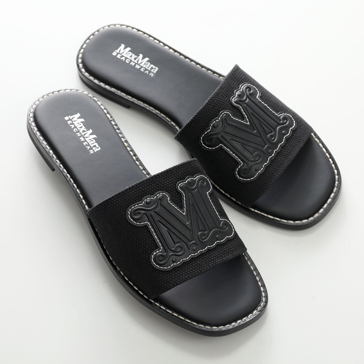 MaxMara Mロゴ サンダル MAX MARA BEACHWEAR マックスマーラ ビーチウェア フラットサンダル