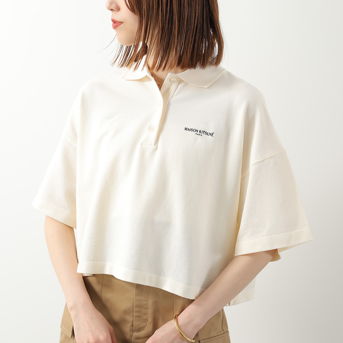 Maison kitsune／メゾンキツネ　ポロシャツ　オーバサイズ MAISON KITSUNE（メゾン キツネ） ポロシャツ PARIS パリ オーバー