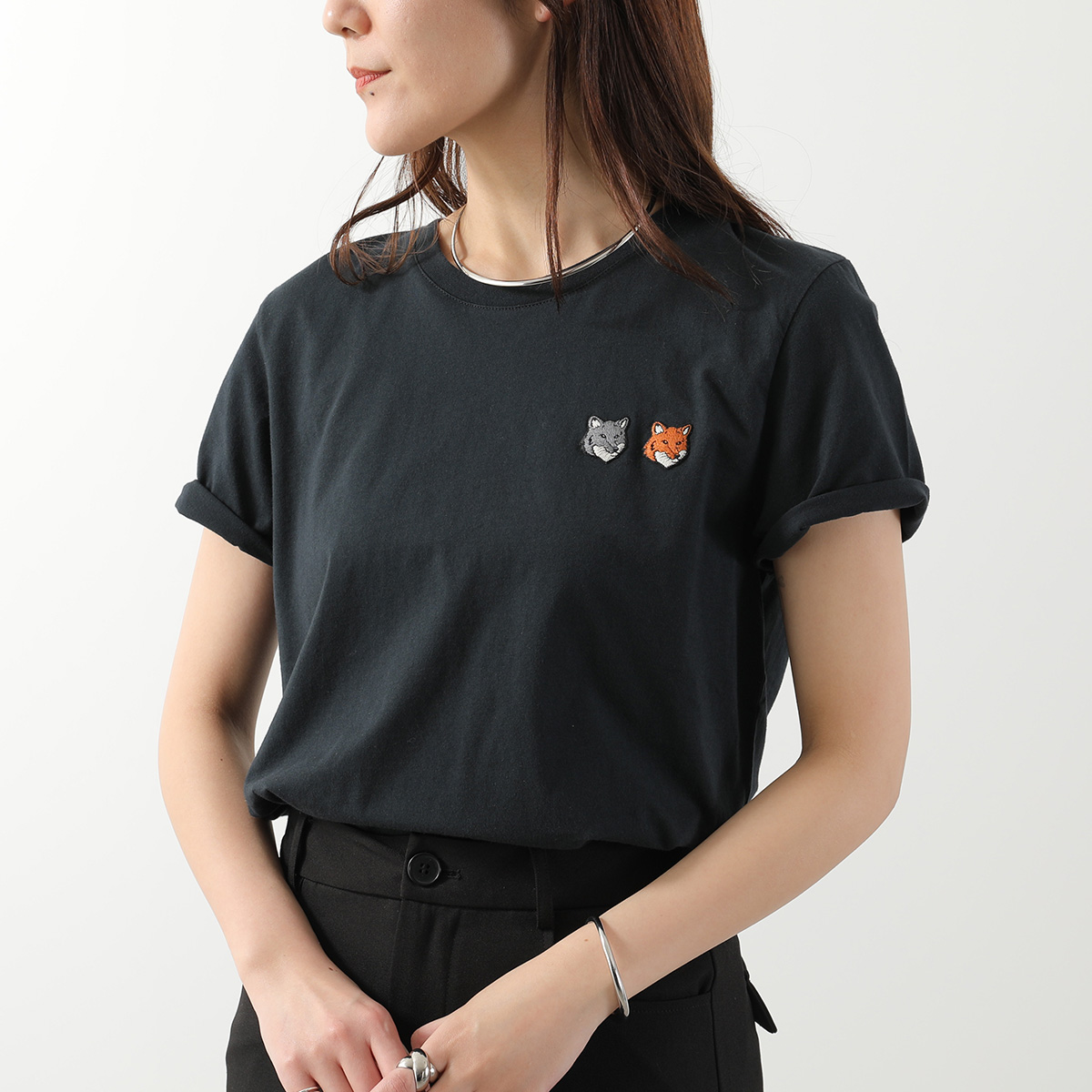 MAISON KITSUNE（メゾン キツネ） Tシャツ DOUBLE FOX ダブル