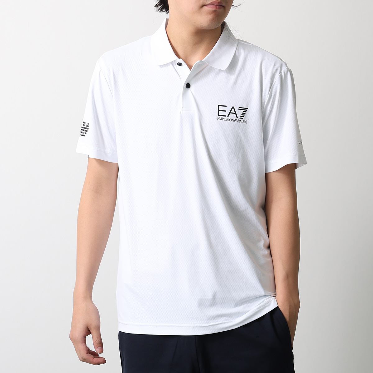 EA7 EMPORIO ARMANI エアセッテ エンポリオアルマーニ ポロシャツ 8NPF23 PJEMZ メンズ VENTUS7 半袖 ストレッチ ロゴ カラー3色の画像