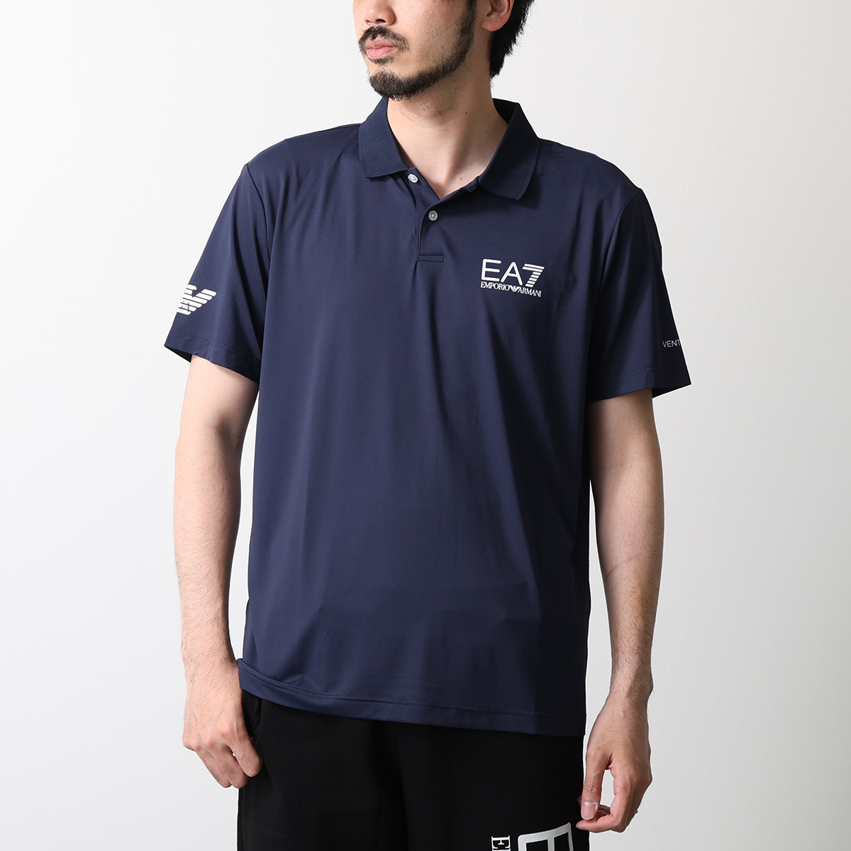 EA7 EMPORIO ARMANI エアセッテ エンポリオアルマーニ ポロシャツ 8NPF23 PJEMZ メンズ VENTUS7 半袖 ストレッチ ロゴ カラー3色の画像