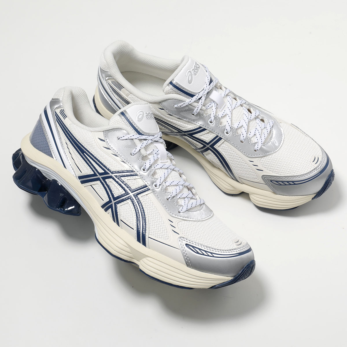 ASICS アシックス スニーカー GEL-KINETIC FLUENT ゲルキネティック フルーエント 1203A591-104 メンズ 厚底 3.5cm シューズ 靴 104/WHITE/INDEPENDENCEの画像