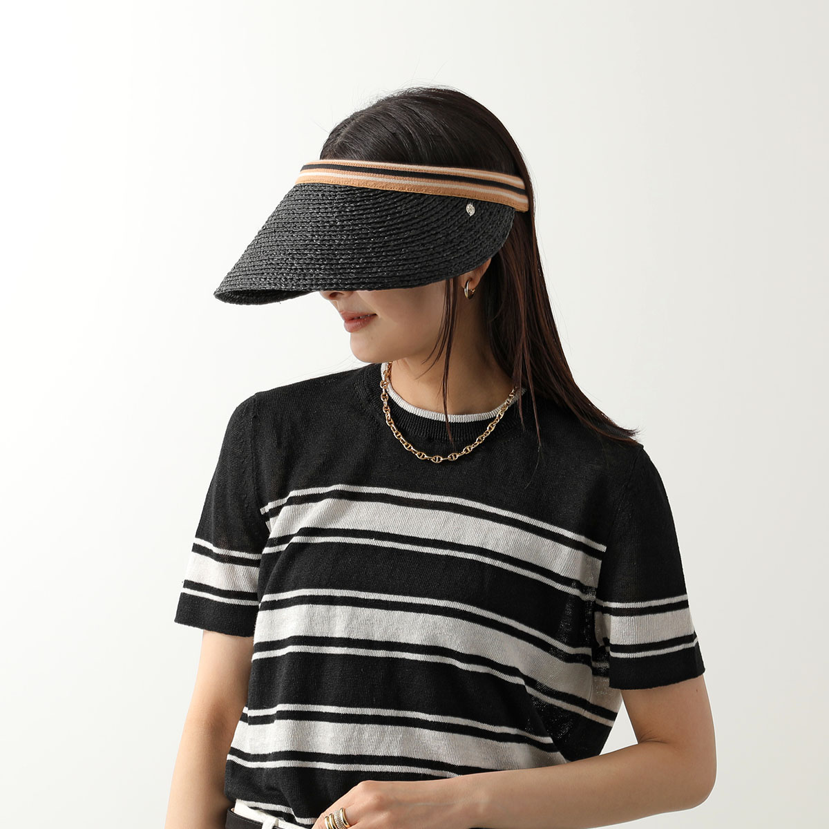 Helen Kaminski（ヘレンカミンスキー） サンバイザー Bianca 12 Raffia
