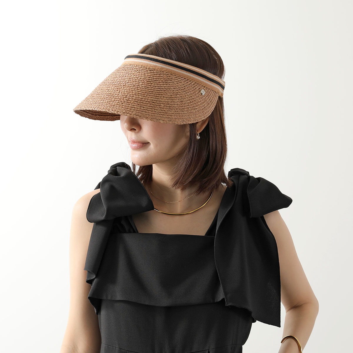 Helen Kaminski（ヘレンカミンスキー） サンバイザー Bianca 12 Raffia