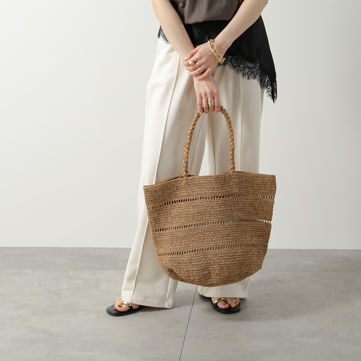 MADE IN MADA（メイドインマダ） かごバッグ ALICE MM 3 LACES BAG
