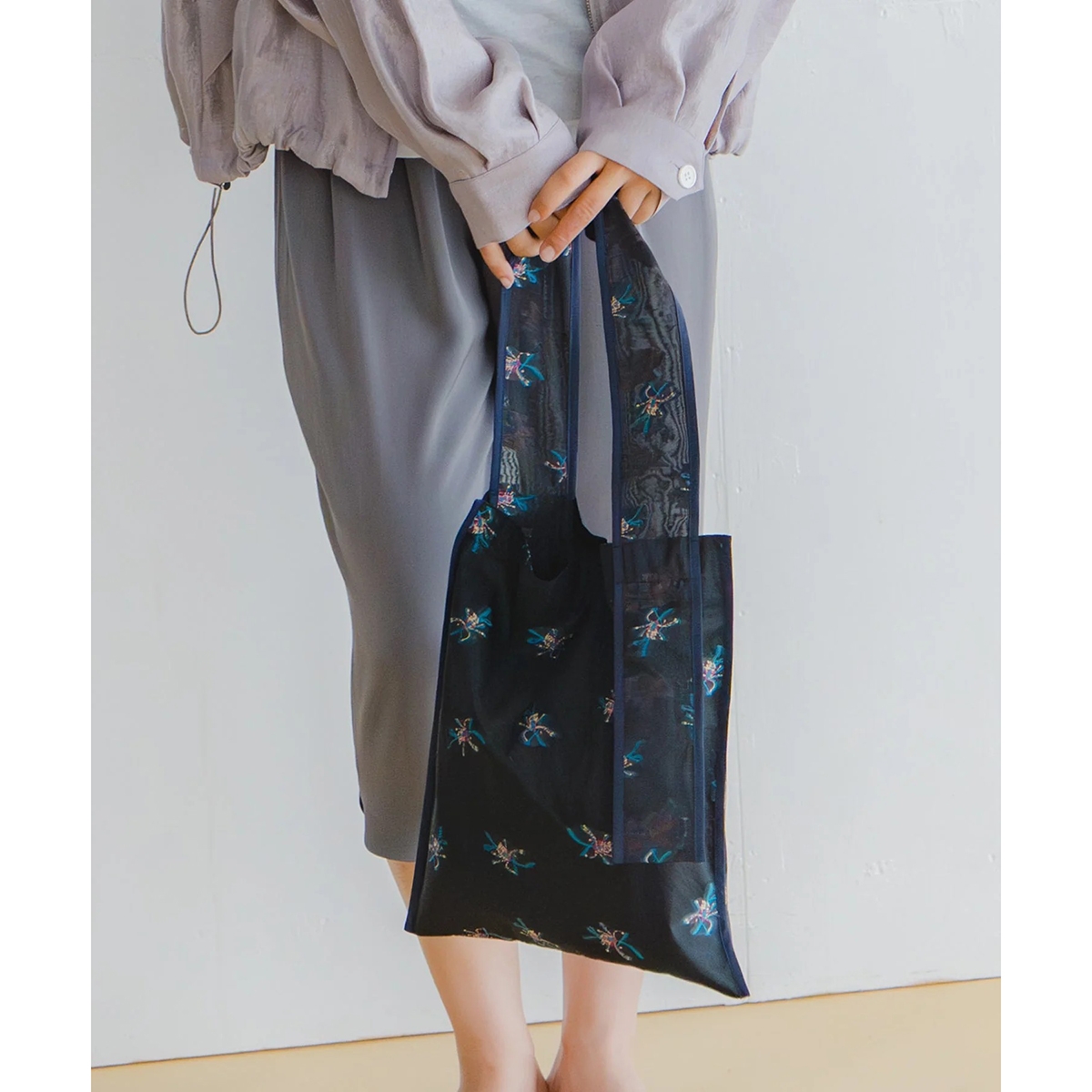 WHYTO（ホワイト） WHYTO. トートバッグ sheer flower bag 