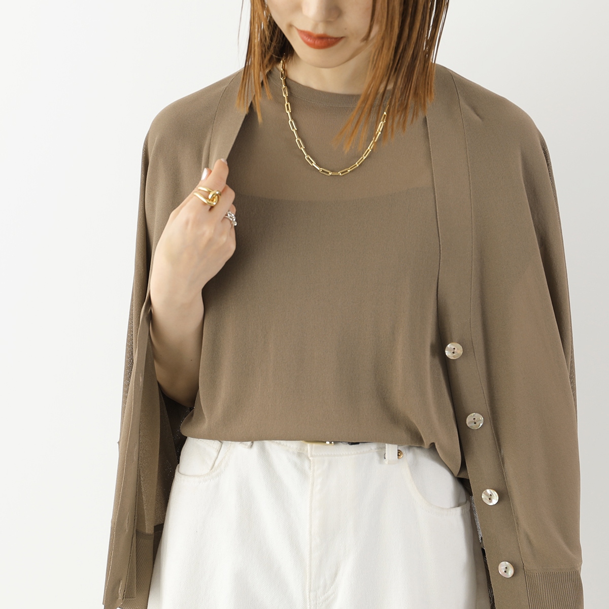 marmors（マルモア） タンクトップ ニット 0226108027 back tuck knit 