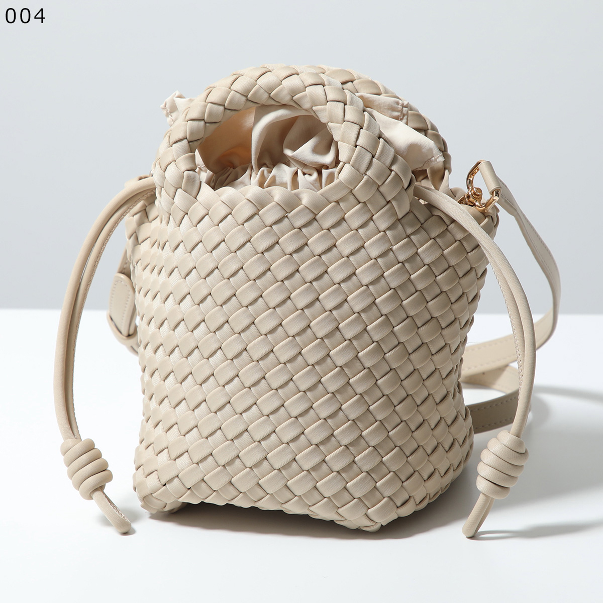 最終お値下げ【美品】MARREA 編み込みデザイン ハンドバッグ ベージュ MARREA マレア ハンドバッグ Mini with strap MRR18399 レディース