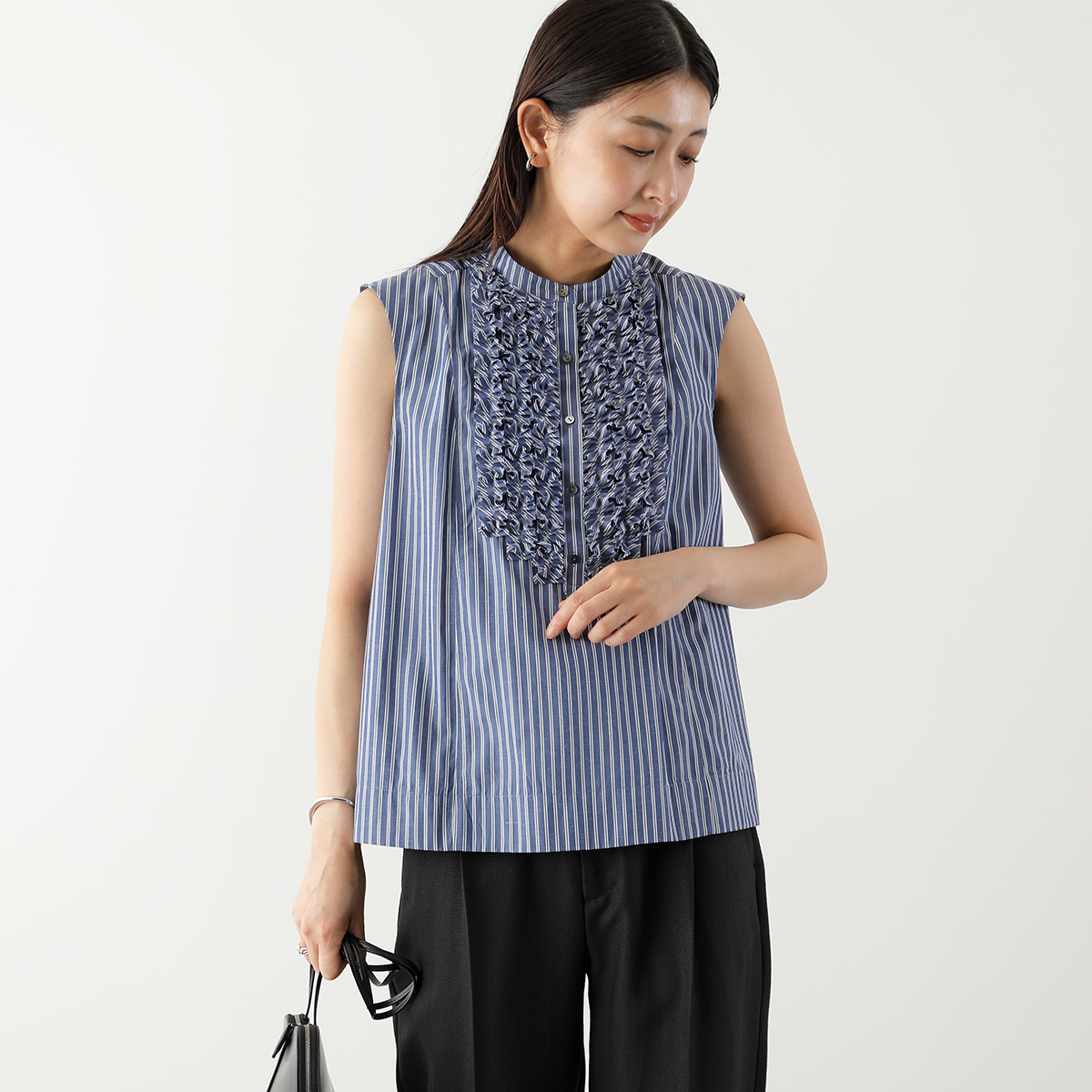Marilyn Moon（マリリンムーン） ブラウス modern tuck frill flare