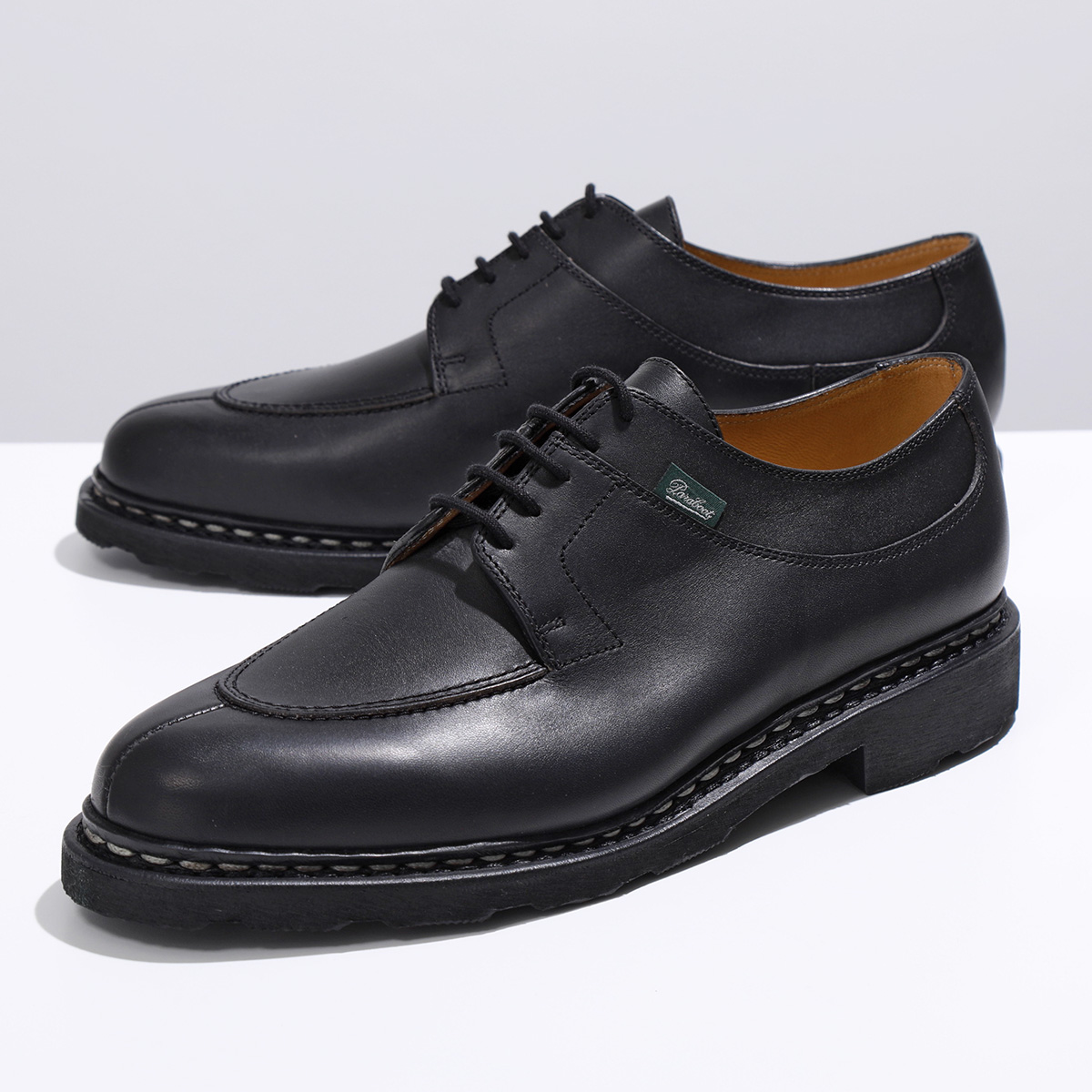 Paraboot パラブーツ レザーシューズ 705109 AVIGNON アヴィニョン メンズ Uチップ ノルヴェイジャン製法 GRIFFIISOLE 革靴 NOIR 【箱B】の画像