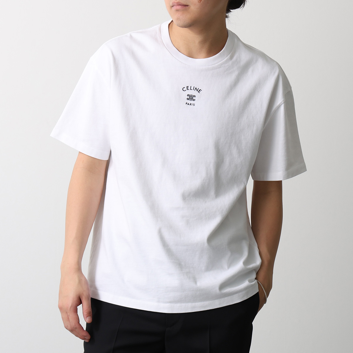 CELINE（セリーヌ） Tシャツ RX0LA1242.01OK メンズ トリオンフ ロゴ