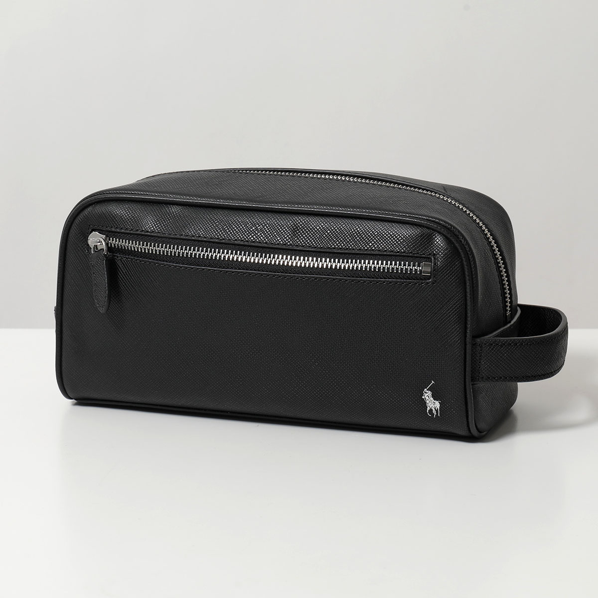Polo Ralph Lauren ポロラルフローレン クラッチバッグ wash bag 405931676 メンズ セカンドバッグ レザー 鞄 001/BLACKの画像