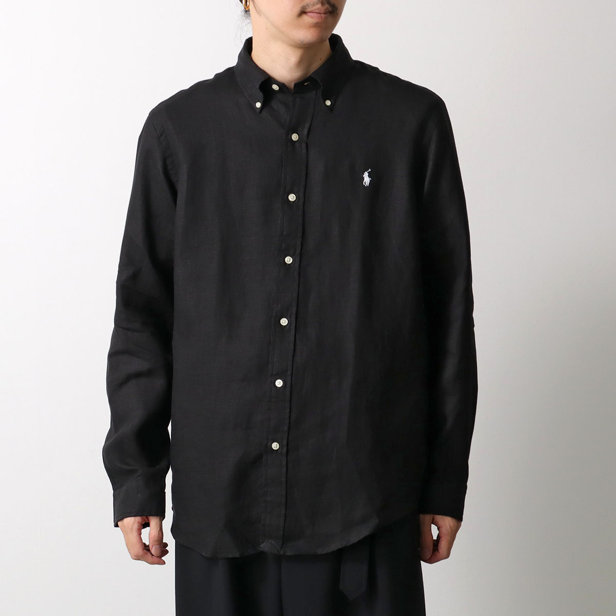 Polo Ralph Lauren ポロラルフローレン シャツ 710966294 メンズ クラシック フィット リネン 長袖 ポニー刺繍の画像
