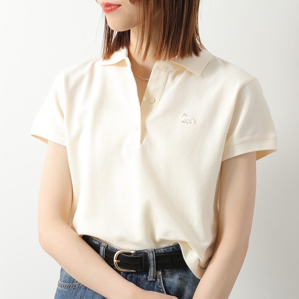 MAISON KITSUNE（メゾン キツネ） ポロシャツ BABY FOX CROPPED