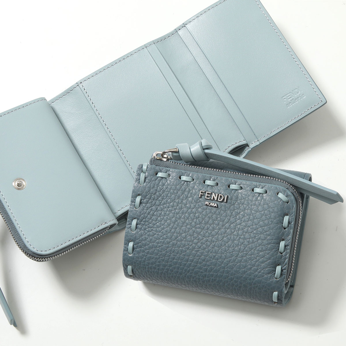 シ*☆様 良品 フェンディ ピーカブー 折り財布 グレージュ FENDI（フェンディ） ピーカブー コンチネンタルウォレット 8M0427