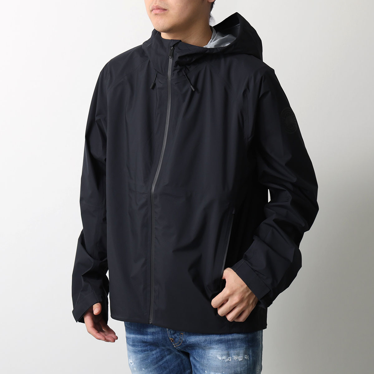 CANADA GOOSE カナダグース ナイロンジャケット Horizon Rain Jacket ホライゾン レイン 5644MT メンズ マウンテンパーカー 軽量 ロゴ 9061/Blackの画像