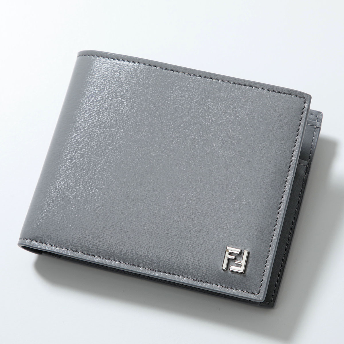 FENDI フェンディ 二つ折り財布 7M0001 AVV6 メンズ レザー FFロゴ スクエアFF 小銭入れあり ミニ財布の画像