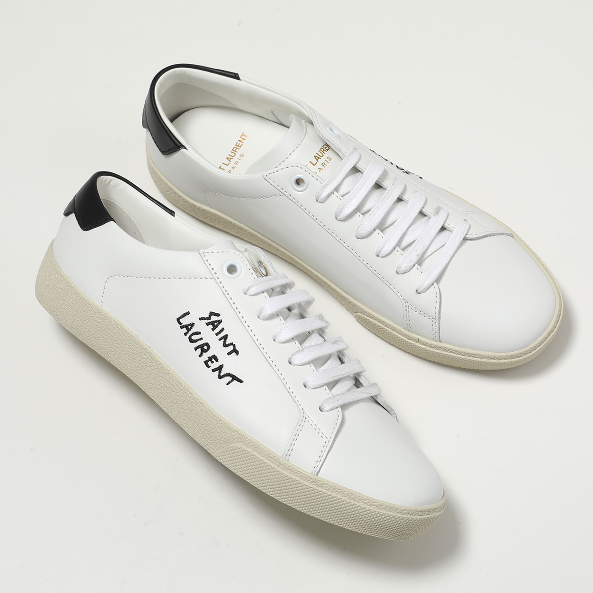 SAINT LAURENT サンローラン スニーカー コート クラシック SL/06 610649 AABEE レディース ローカット レザー ロゴ 2.5cm プラットフォーム シューズ 靴の画像