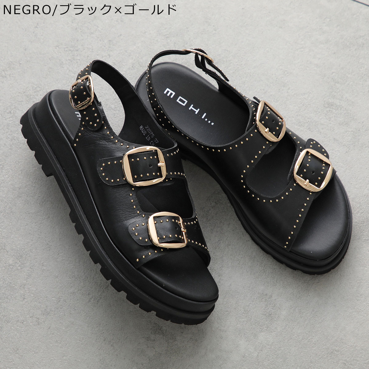 MOHI（モヒ） サンダル 22075 SETA レディース ダブルベルト バックル