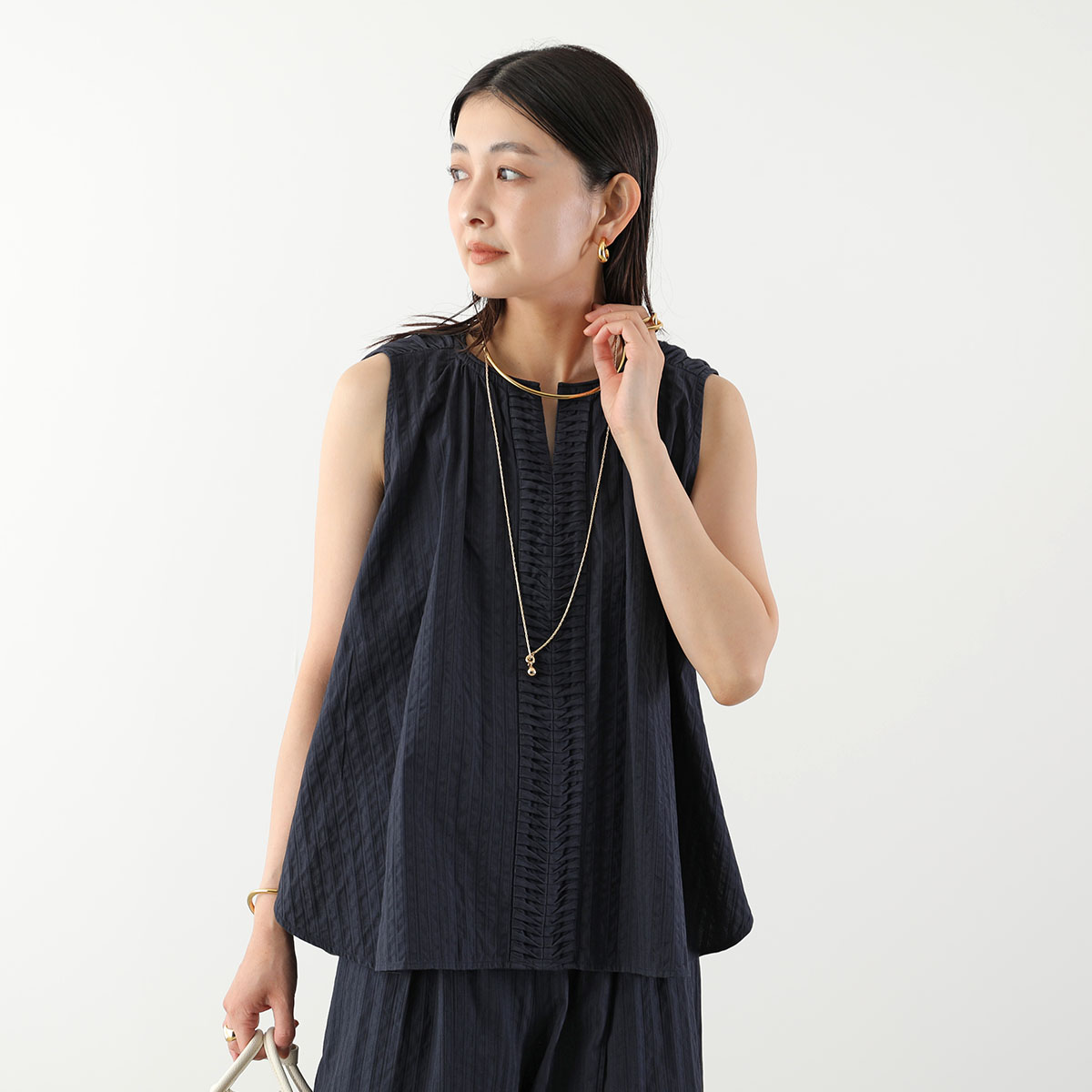 新品未使用★ヌキテパ　ノースリーブシャツ TIARA｜《別注》【ne Quittez pas/ヌキテパ】ノースリーブドット
