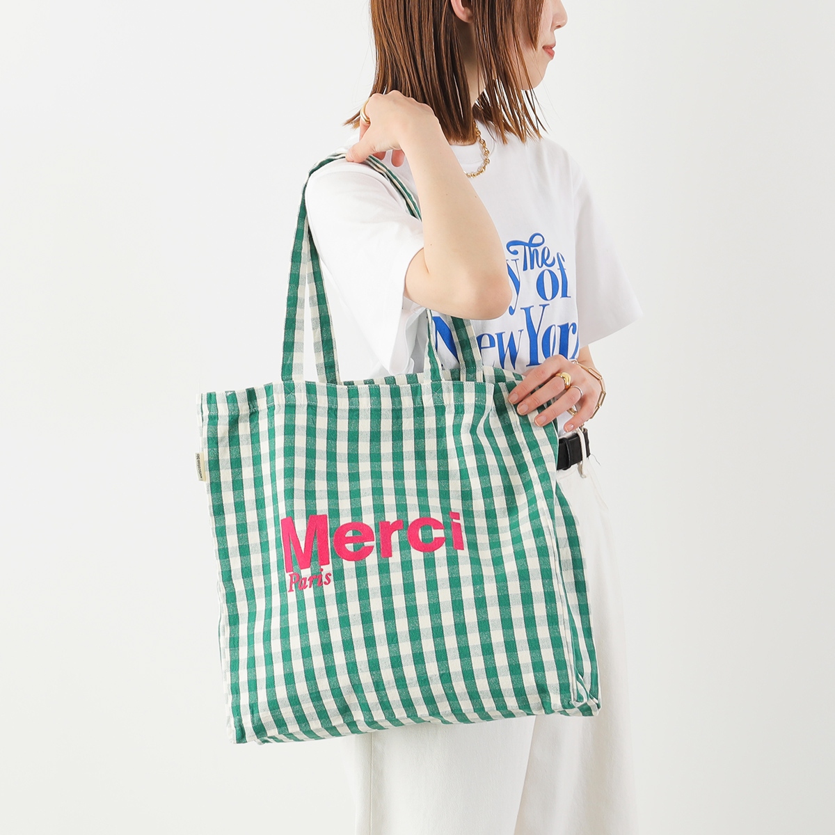 MERCI（メルシー） トートバッグ CABAS MERCI レディース ロゴ