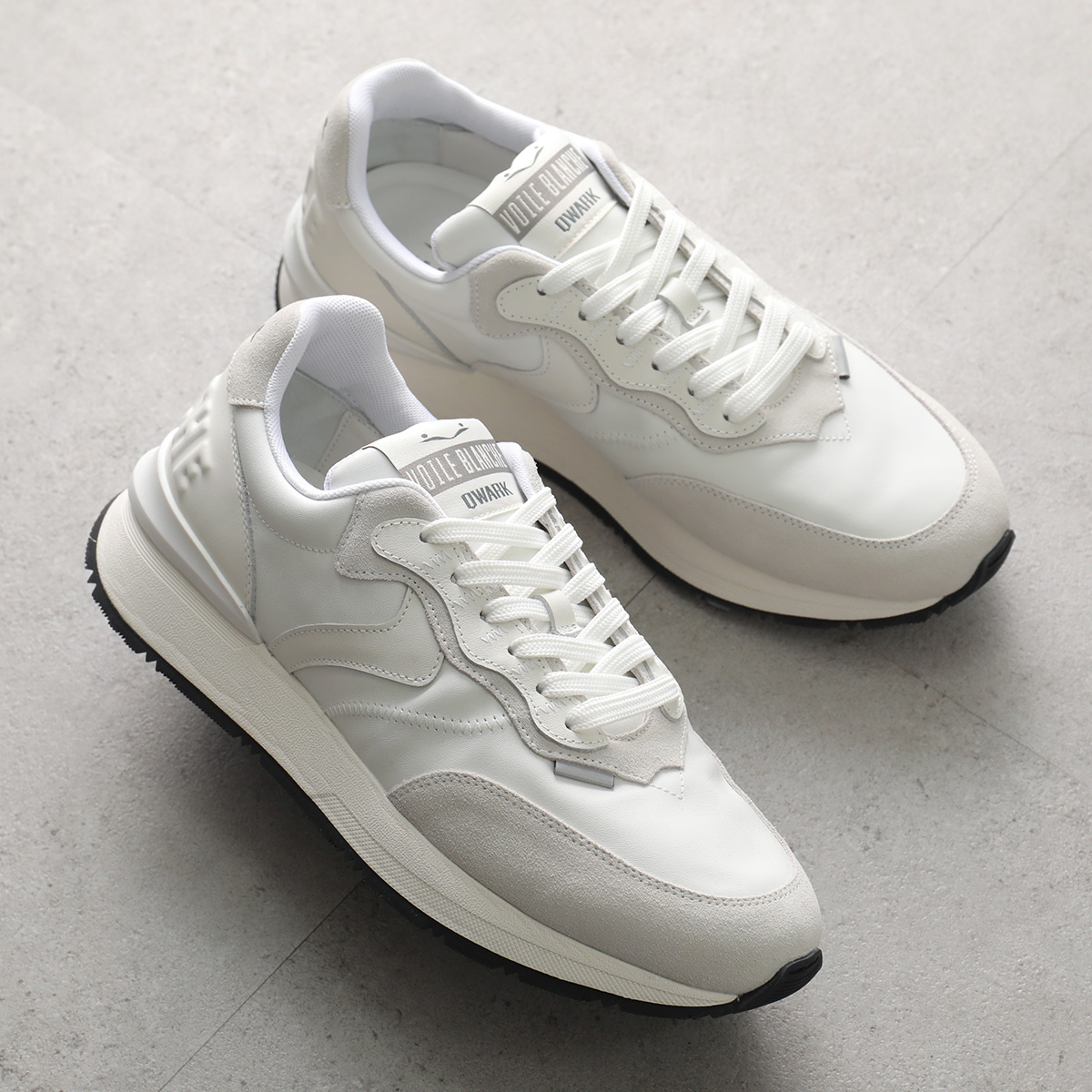 VOILE BLANCHE ボイルブランシェ スニーカー QWARK EASY クォーク イージー 2018758.14 メンズ ローカット 3cm シューズ 靴 1N21/WHITE-OFF-WHITEの画像