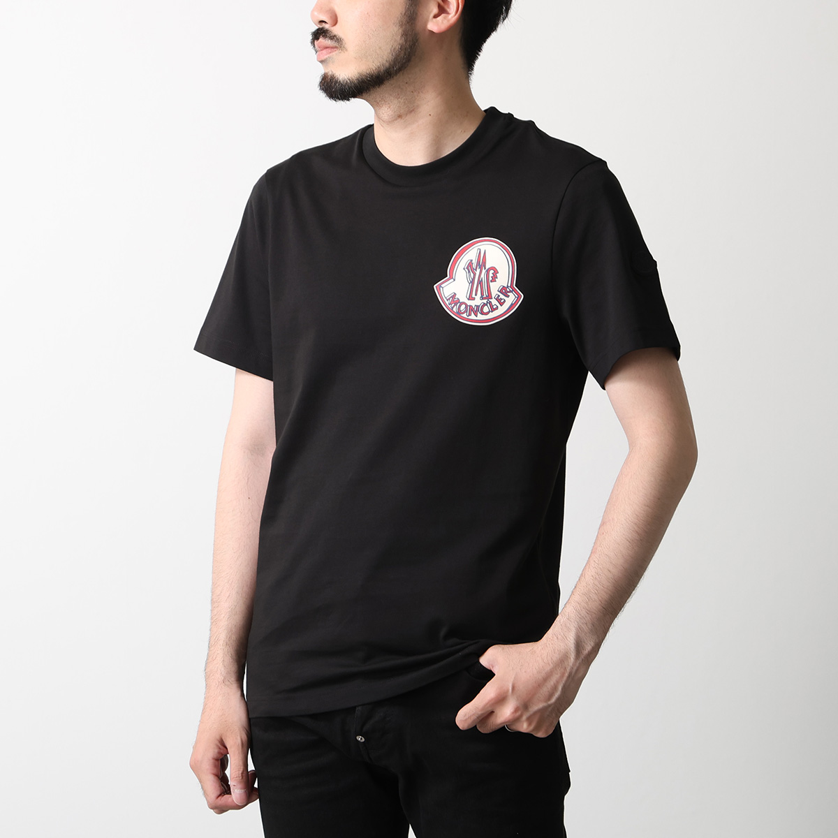 MONCLER モンクレール Tシャツ 8C00034 89B8U メンズ 半袖 カットソー ロゴT クルーネック コットン 999 L10918C0003489B8U999の画像