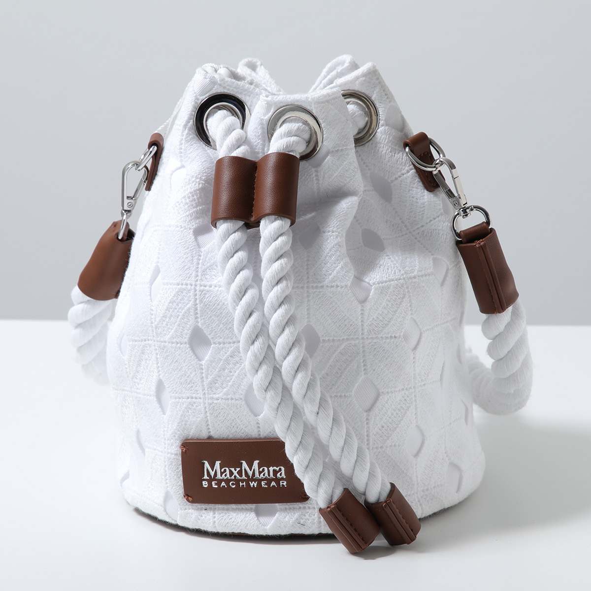 MAX MARA BEACHWEAR マックスマーラ ビーチウェア ショルダーバッグ MAROSO マローゾ レディース マクラメレース ロープ クロスボディ 鞄の画像