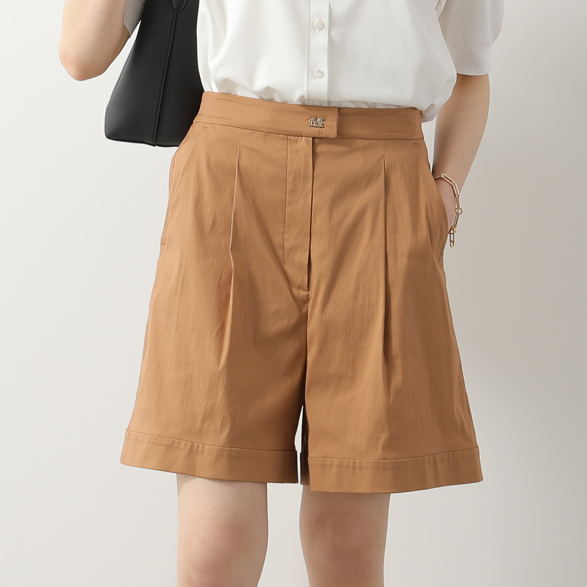 【Max Mara】Lola ピュア キャメル ショート パンツ MAX MARA BEACHWEAR マックスマーラ ビーチウェア ショートパンツ