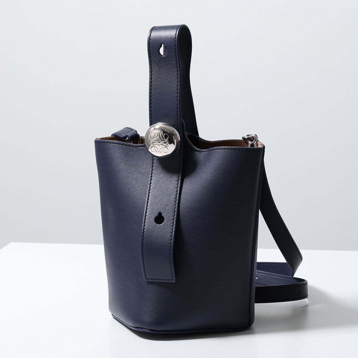 LOEWE ネイビー レザービジネスバッグ ロエベ ビジネスバッグ ブリーフケース メンズ LOEWE – Rehello by BOOKOFF