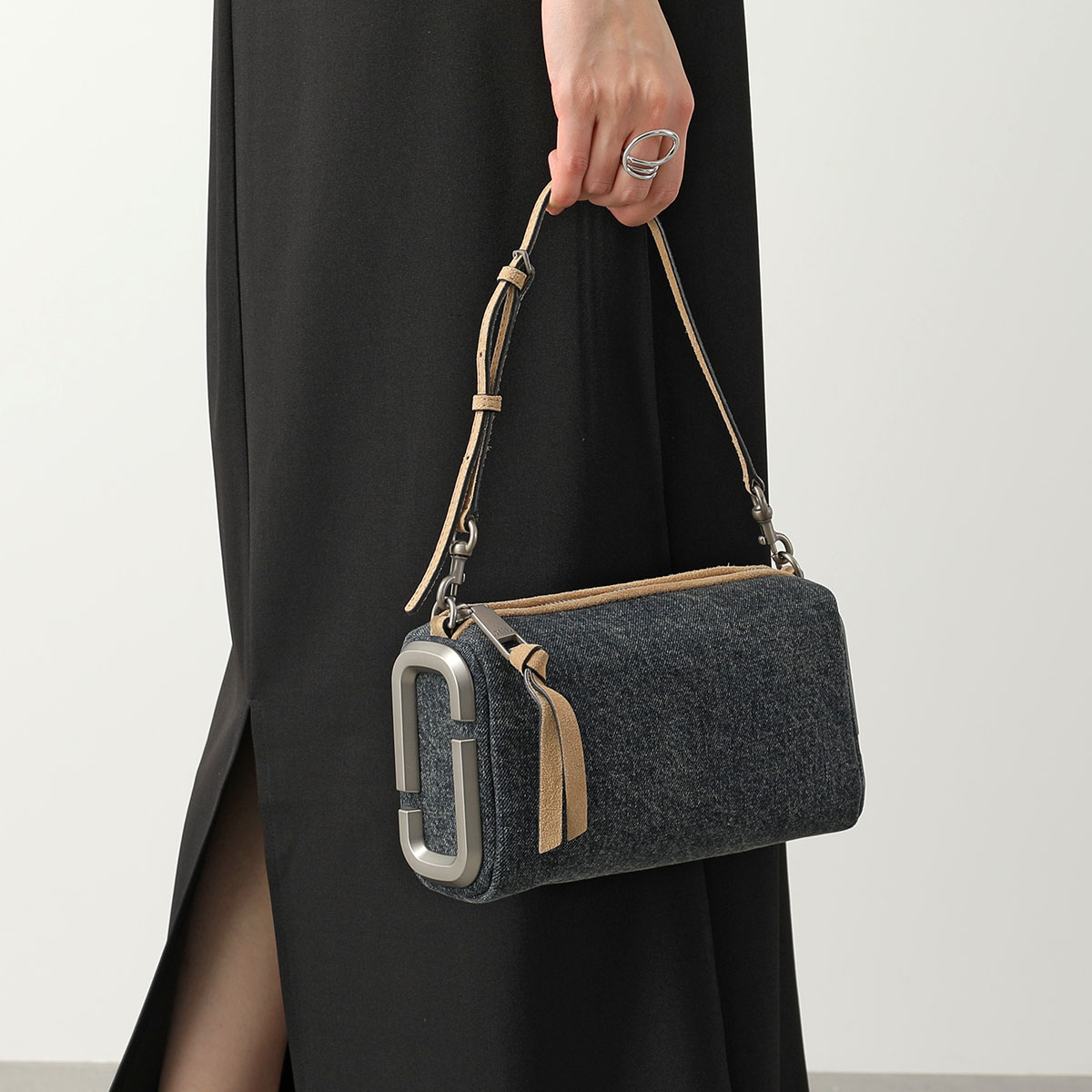 MARC JACOBS マークジェイコブス ハンドバッグ 2S6HSH049H02 レディース デニム ロゴ ミニバッグ 鞄 427/DarkWashIndigoの画像