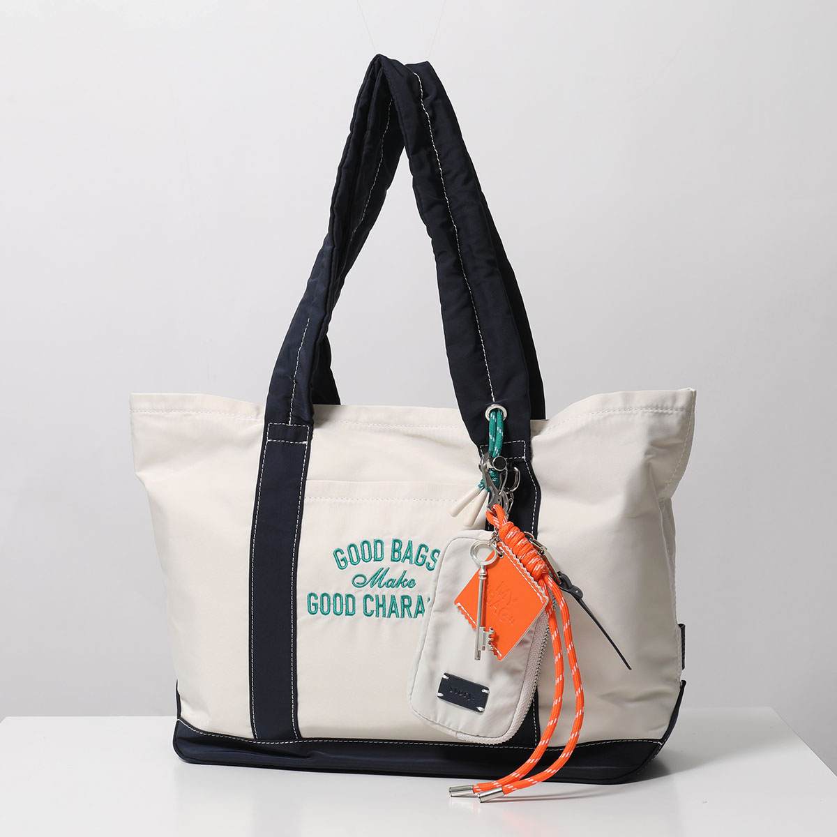 story. ストーリー トートバッグ PL GOOD CHARACTER TOTE L 3A-1858 レディース グローサリートート シャーリング 刺繍ロゴ 撥水 ミニポーチ付きの画像