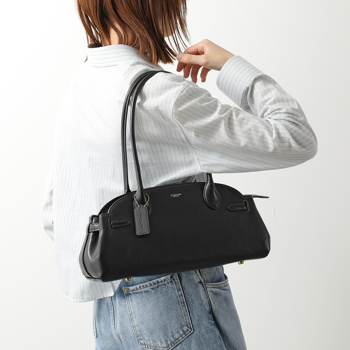 COACH コーチ ハンドバッグ EMPIRE CARRYALL エンパイア キャリーオール 34 CCM57 レディース レザー ロゴ 鞄の画像