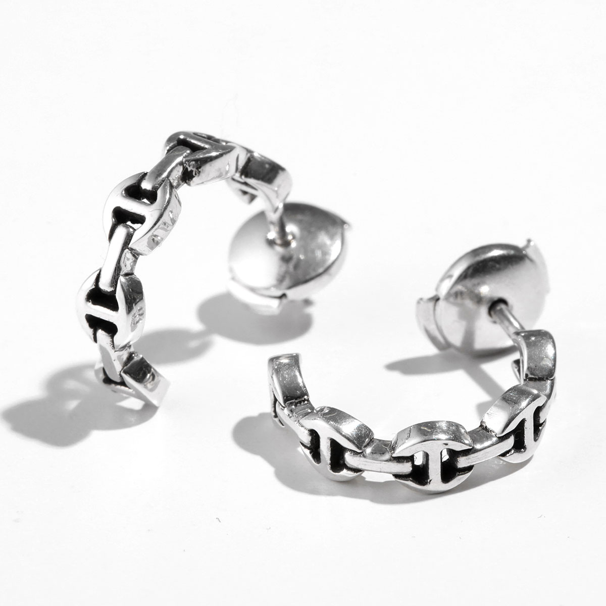 お値下げ【美品】ホーセンブース　ダイヤ付きシルバーピアス　シルバー925 訳あり】HOORSENBUHS ホーセンブース ピアス MICRO CRESCENT HB074