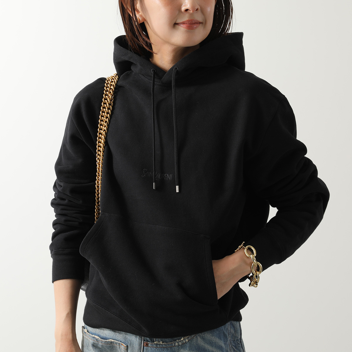 SAINT LAURENT サンローラン パーカー 757073 Y36SW レディース プル